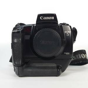 シャッター・露出計OK CANON EOS 5 QD 35mm フィルム一眼レフカメラ Quartz Date VERTICAL GRIP VG10 グリップ キヤノン 現状品
