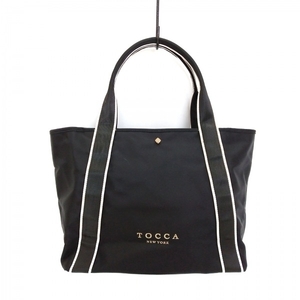 トッカ TOCCA ハンドバッグ - ナイロン 黒×アイボリー 美品 バッグ