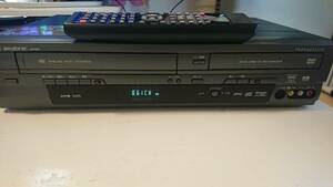 美品 送料無料 整備済 VHSダビングOK DXアンテナ DXR160V 純正リモコン VHS一体型DVDレコーダー