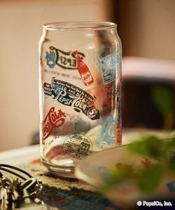 niko and... ニコアンド　PEPSI ペプシ　コラボ　缶型 グラス　ペプシコーラ　アメリカンレトロ　ガラス　コップ　タンブラー