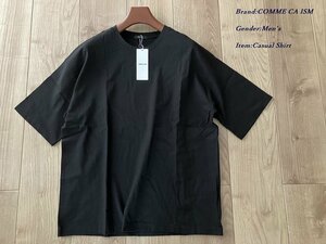 新品訳有り COMME CA ISM コムサイズム レーヨンリネン ストレッチ Tシャツ 05ブラック Lサイズ 60TC20 定価4,900円