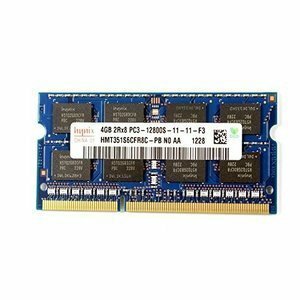 【HYniX純正】4GB DDR3-10600 ノートPC用 メモリ SO-DIMM 1.5v 型番：HMT351S6BFR8C-H9