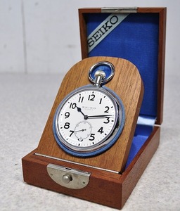 中古■SEIKO セイコー 24型 標準時計 手巻15石 懐中時計 9119-0040T (9119-0030) SECOND SETTING DIAFLEX 昭和レトロ 鉄道時計