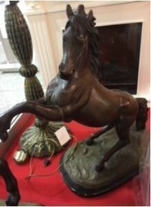 イタリア輸入アンティーク調馬ホースのブロンズ像ブロンズの馬の置物ブロンズのホースの置物