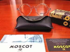 名作モデル☆新品☆ MOSCOT ZOLMAN ゾルマン 丸い眼鏡 メガネフレーム ブラック・ セレブ愛用モデル・クリア