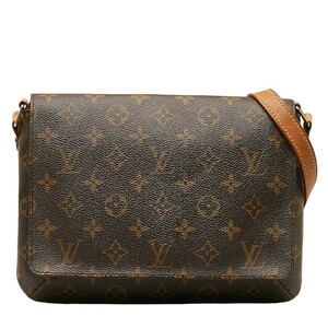 ルイ ヴィトン モノグラム ミュゼットタンゴ ショート ショルダーバッグ M51257 ブラウン PVC レザー レディース LOUIS VUITTON 【中古】