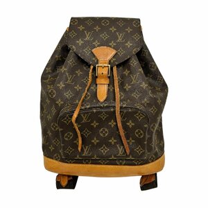 LOUIS VUITTON ルイ ヴィトン M51135 モノグラム モンスリGM バックパック リュック レディース ブラウン【中古】