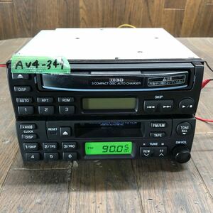 AV4-349 激安 カーステレオ SUBARU 3CDチェンジャー 86231KE000 デッキ 86201KE030 CD カセット 本体のみ 簡易動作確認済み 中古現状品