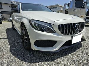 部品取車　メルセデスAMG　C43　右リア事故現状　単品販売はしません。丸ごと1台引取可能な方　エンジン始動OK　多少の前後は可能