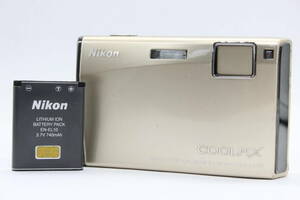 【返品保証】 ニコン Nikon Coolpix S60 ゴールド 5x バッテリー付き コンパクトデジタルカメラ s5829