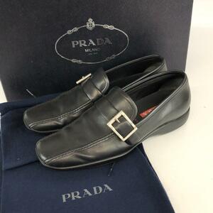 PRADA プラダスポーツ ローファー 革靴 ブラック レディース ブランド