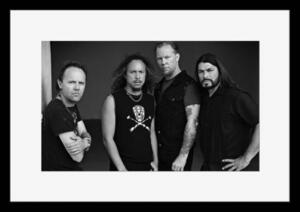 BW:人気ヘヴィメタル・ロックバンド!メタリカ/Metallica/モノクロ写真フレーム-4