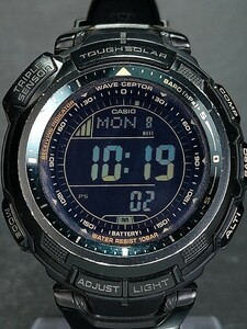 CASIO カシオ PROTREK プロトレック PRW-1300YJ-1 メンズ デジタル 電波ソーラー 腕時計 ビッグフェイス ブラック ラバーベルト 動作確認済