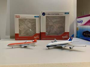 1円～　2個セット　1/500　LTUインターナショナル航空　MD-11、1/500　中国南方航空　A380-800　ヘルパウイングス製　美品