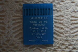 ♪♪♪新品・SCHMETZ・シュメッツ工業用ミシン針・SY1955　NM:80 SIZE:12 10本セット♪♪♪23