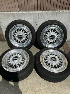 軽カスタム　ＢＢＳ　ＲＳ２４０　バリ山　１６５／５５Ｒ１４　希少　美品