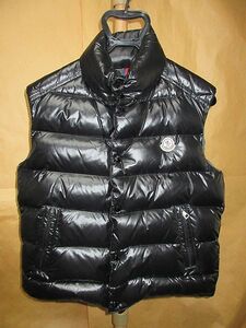 モンクレール MONCLER TIB　ロゴ　ワッペン ダウン ベスト 1　黒　国内正規品