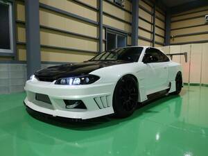 H14年式　S15シルビア　白×黒　SR20DET　程度良好の車体に新品部品組み込み＆全塗装