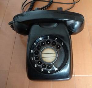 ■通話可能■昭和レトロ 黒電話 ダイヤル式 600-A 電話機 アンティーク