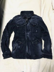 Abercrombie & Fitch ジャケット INDIGO LAKE JACKET ネイビー デニム系 ミリタリー アバクロンビー フィッチ RUEHL ルール ナンバー 925