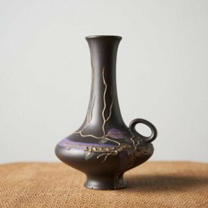 IZ71621F★西ドイツ German Art Pottery ヴィンテージ フラワーベース Ruscha 花器 陶器 花瓶 オブジェ ルシャ アートポタリー ビンテージ