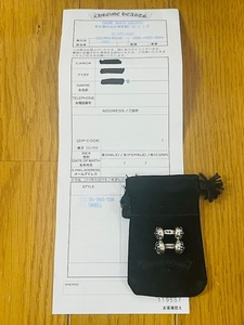 正規 インボイス　CHROME HEARTS CUFFS BARBELL クロムハーツ カフス　バーベル　クロスボール　２個セット