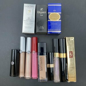 G0508 ルージュ 口紅 グロス マニキュア等12点まとめ シャネル CHANEL イヴサンローラン　エレガンス他　ランコム　ディオール ジャンク