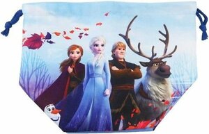 【vaps_2】ヤクセル アナと雪の女王2 リバーシブル 巾着袋 ランチ きんちゃく ディズニー 給食袋 送込
