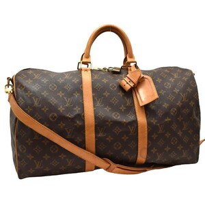 1円 ◇ 極美品 LOUIS VUITTON ルイヴィトン ボストンバッグ キーポル バンドリエール50 M41416 モノグラム キャンバス◇Ceep