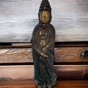 仏教美術　慈母観音像　材質不明　15kg