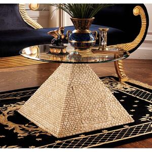 ギザの大ピラミッド ガラステーブル　家具アートロマンチック幻想的装飾エジプト美術品インテリア置物洋風ホームデコオブジェ装飾品飾り