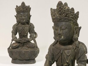 ■大成美術■仏教古美術 古銅彫刻 観音仏像 　（検） 清代 古寺買取 唐物 中国美術 骨董 古玩 425