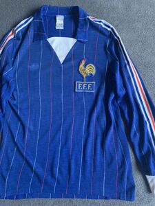 70s adidas フランス代表 ビンテージ ユニホーム F.F.F アディダス プラティニ old vintage ビンテージ フランス製