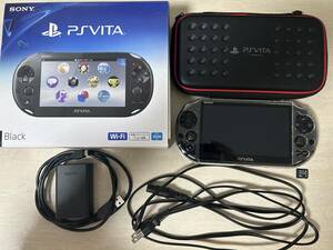 ★美品動作確認済★ 箱・付属品完備 おまけ多数 ◆PlayStation Vita （PCH-2000シリーズ） Wi-Fiモデル ブラック PCH-2000ZA11 ケース付き