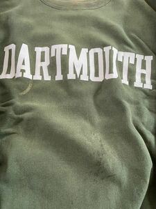 【希少 dartmouth 緑L】champion リバースウィーブ ダートマス berberjin reverse weave reverseweave 古着 ヴィンテージ vintage sweat