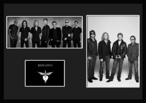 10種類!Bon Jovi/ボン・ジョヴィ/ROCK/ロックバンドグループ/証明書付きフレーム/BW/モノクロ/ディスプレイ (1-3W)
