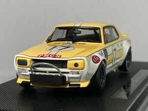 ニッサン スカイライン Nissan Skyline GT-R イエロー Yellow KPGC10 レーシング Racing 1972 Fuji 1/43 - エブロ EBBRO