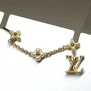 美品 ルイヴィトン LOUISVUITTON ピアス イヤーカフ M01026 LV フローラグラム 片耳用 ゴールド フラワーモチーフ