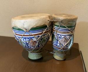 モロッコ　民族楽器　トバイラ（タムタム）
