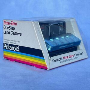 動作未確認 元箱付☆POLAROID LAND CAMERA Time-Zero OneStep ポラロイドカメラ レインボーストライプ
