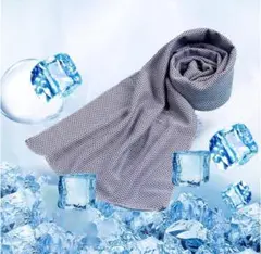大特価⭐冷えタオル 冷感タオル 冷感 速乾 軽量 超吸水 30X100cm 青