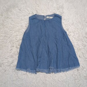 【送料無料】MPS　エムピーエス　ノースリーブ　トップス　120cm　デニム地　女の子　キッズ　子供服