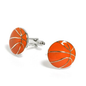 【2個売り】 カフスボタン 真鍮 バスケットボールのデザインが格好良いカフス｜カフリンクス 真ちゅう アクセサリー メンズ