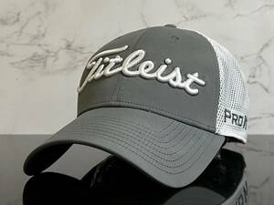 【未使用品】65C★Titleist タイトリスト ゴルフ メッシュ キャップ 帽子 高級感のあるデザインにシリーズロゴとFJロゴ♪《FREEサイズ》