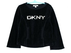 ダナキャランニューヨーク 長袖トレーナー ロングTシャツ 英字ロゴ 女の子用 110サイズ 黒 キッズ 子供服 DKNY