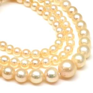 ◆アコヤ本真珠ネックレス/ 6 ◆A 約15.5g 約44.0cm 3.5-7.0mm珠 pearl パール jewelry necklace ジュエリー CA0/DA0