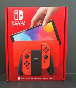 ◎1円スタート！『未使用』任天堂 Nintendo Switch 有機モデル『マリオレッド』 本体
