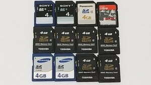 12枚セット SDHCカード 4GB SDカード　used ジャンク扱い　