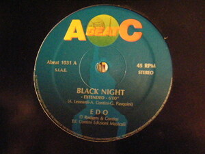 ▲12インチ EDO / BLACK NIGHT (EXTENDED / RADIO) 輸入盤 ABEATC ABEAT1031 ハイエナジー ユーロビート◇r40409