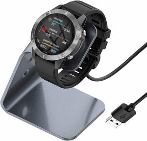 グレー Miimall Garmin(ガーミン) 充電スタンド Garmin 充電ケーブル チャージャー ガーミン 充電器 fen